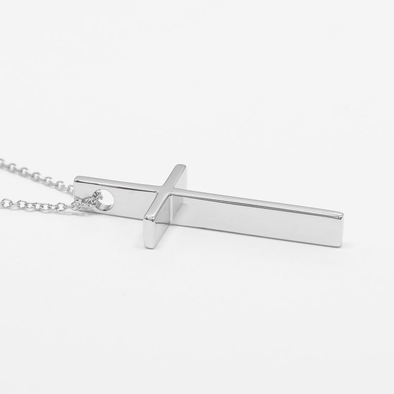 Tiffany & Co Metro Cross 18kwhite Gold Ladies 5.5g Necklace