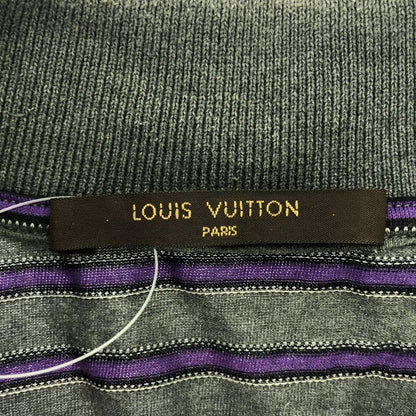 Louis Vuitton 12aw Striped Polo Shirt Gray Purple XS