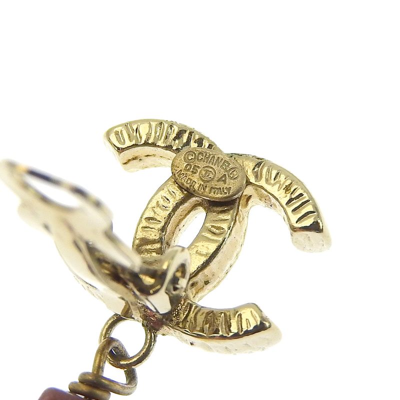 Chanel Coco Mark Asymmetrical Metal And Color Stone Pink 05A Ladies 17.5g