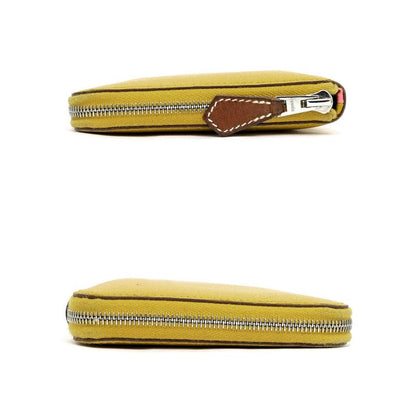 Hermes Azap Long Silk-in Joan Ambre D Engraved Epson Long Wallet