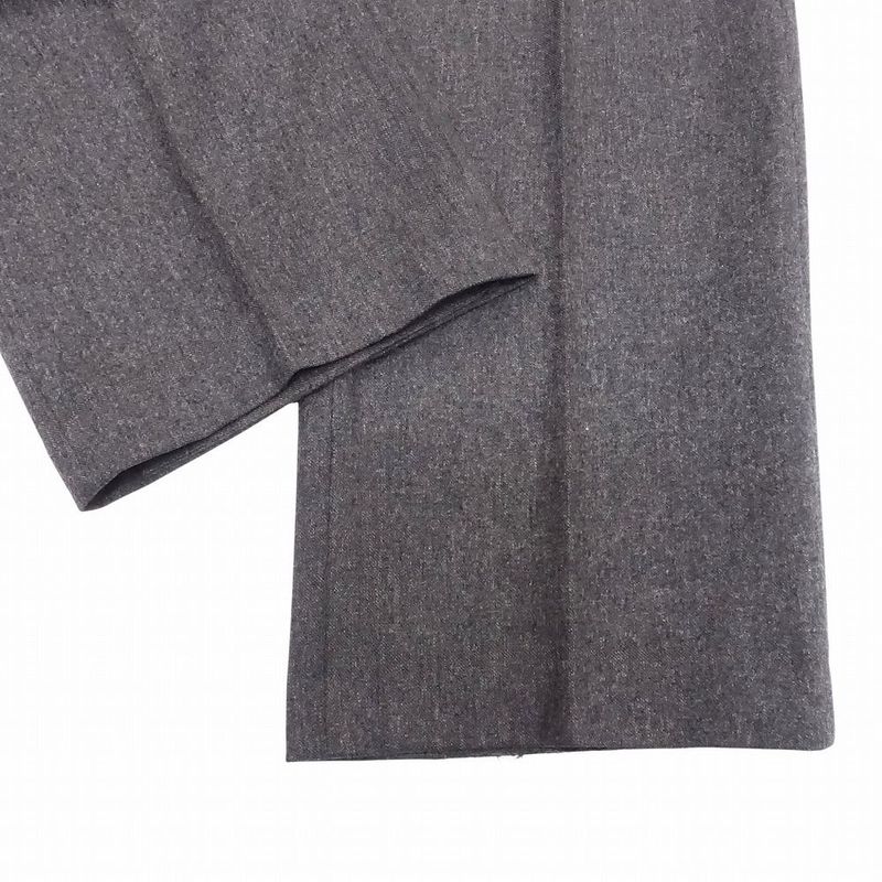 Old Celine Slacks 2 Tuck Pants One Point Logo Triomphe Wool Bottoms Size 88