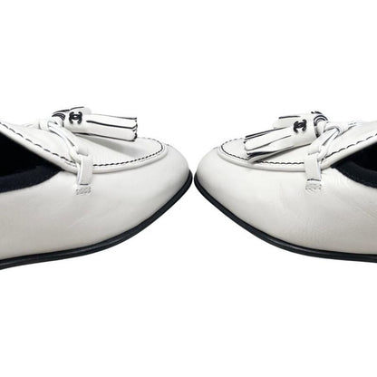 Chanel Loafers Fringe Moccasins G45405 B15187 Nt864 36 Size Calfskin Coco Mark