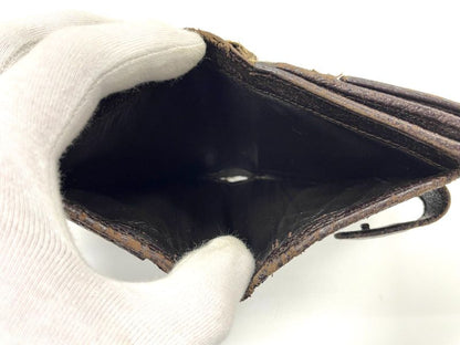 Gucci GG Canvas Leather Compact Wallet Double Fold Wallet Double Hook 112716