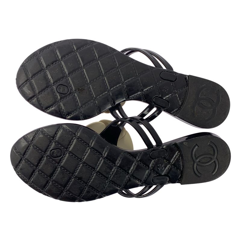 Chanel | Camellia Corsage Coco Mark Flip Flops