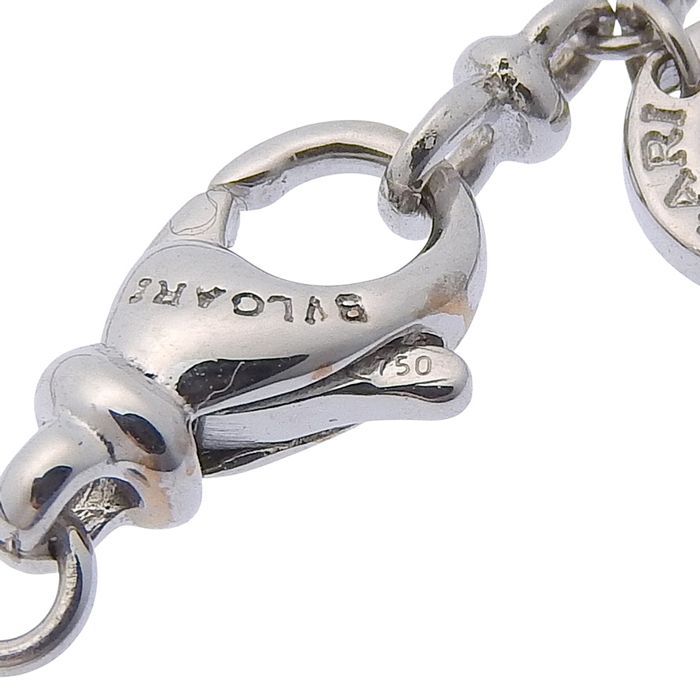 Bvlgari Bulgari Greek Cross Diamond Necklace 18K White Gold 750 White Gold