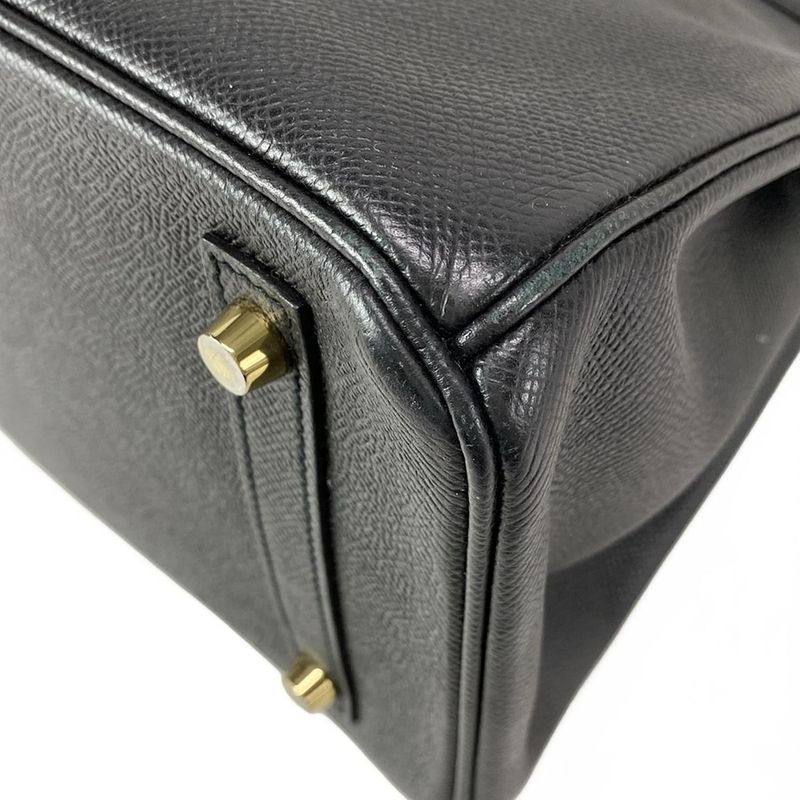 Hermes Handbag Birkin 30 Black Gold Hardware