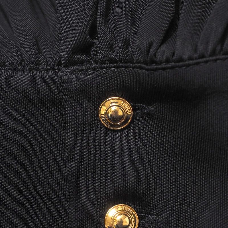 Gucci Dress Size M Long Sleeve V-neck Tight Dress Stretch Made In Italy