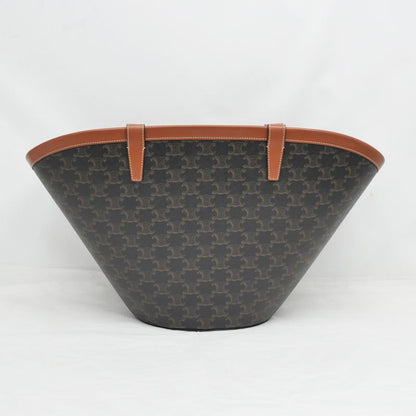 Celine Coufan Brown Triomphe Canvas Tote Bag Multicolor Logo Ladies
