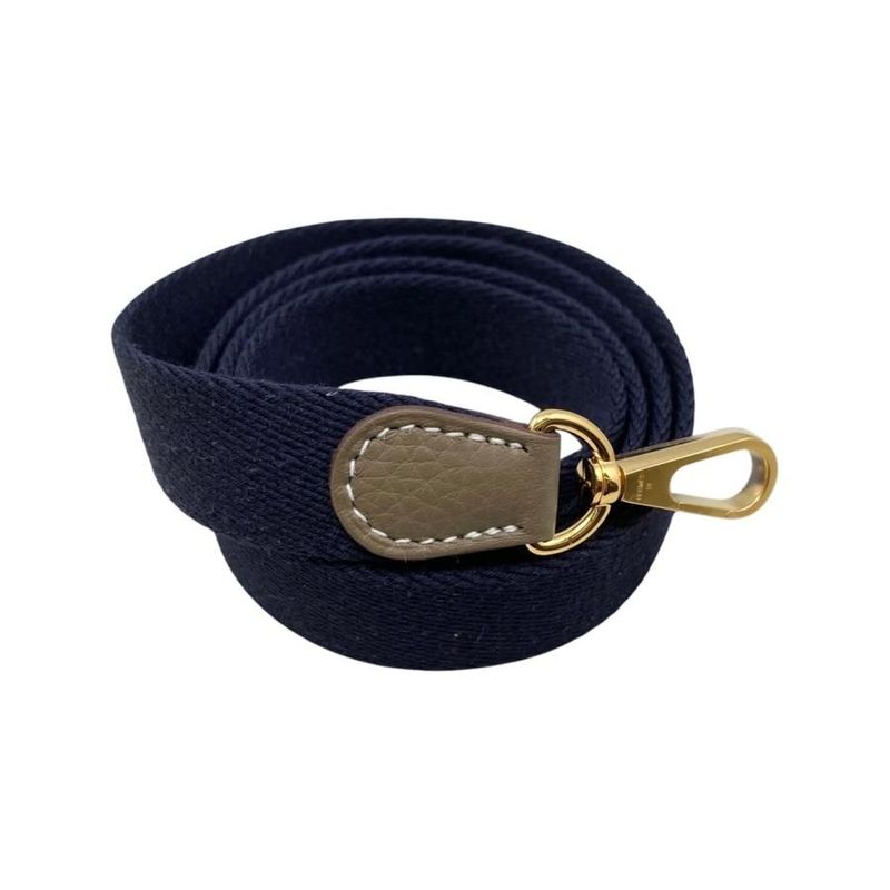 Hermes Shoulder Bag Evelyn TPM W Engraved Taurillon Clemence Etoupe Blue Indigo