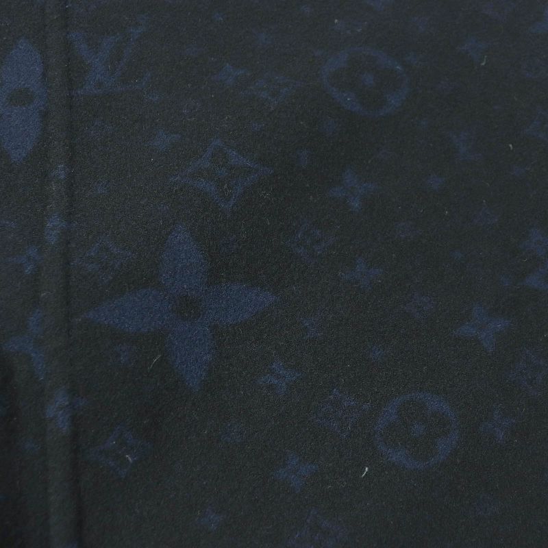Louis Vuitton 20AW Wool Lined Giant Monogram Double Face Chester Coat Navy 52