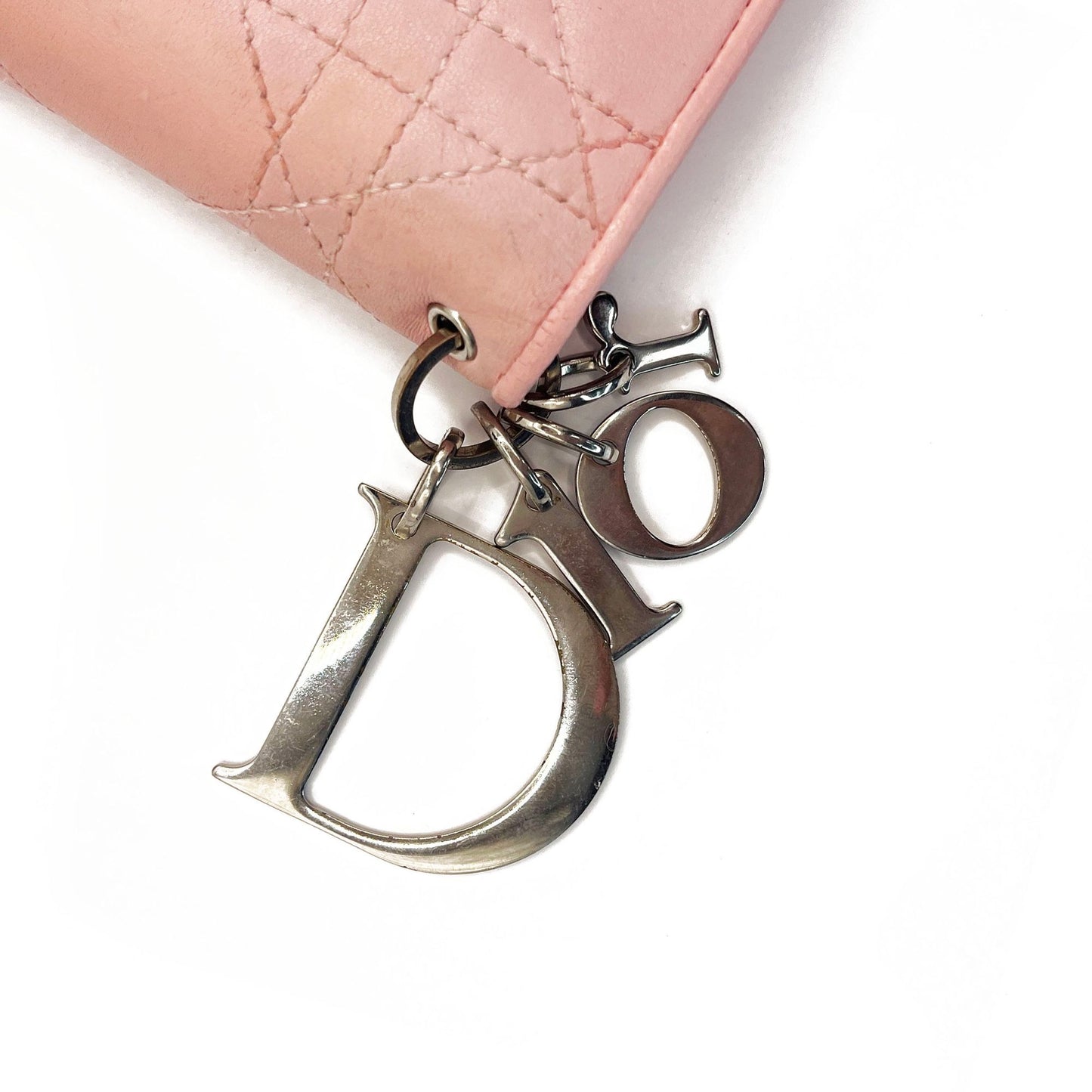 DIOR Lady Dior Long Flap Wallet on Chain Pink Lotus Cannage Lambskin Leather