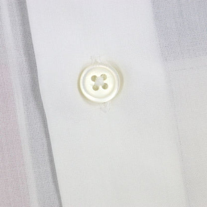 Hermes Mosaic Giant Cotton Serie Button Back Print Long Sleeve Shirt White