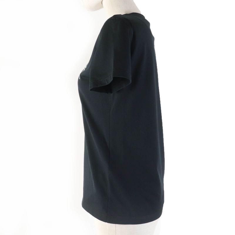 Hermes 2024ss 4h4642da 100% Cotton Short Sleeve T-shirt Black 34 Made In France