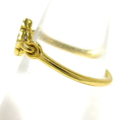 Cartier Ring 47 Hindu 18K Yellow Gold X Diamonds 4P Diamonds