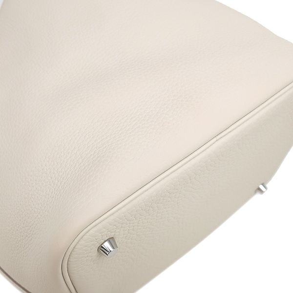 Hermes Handbag Picotin Lock MM Taurillon Clemence Cles Silver Hardware Off