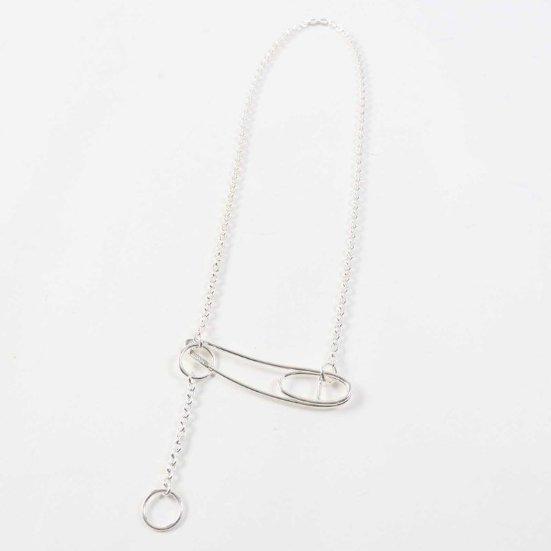 Hermes Chaine D'ancre Punk Long Necklace Ag925 Silver With Box Made In France