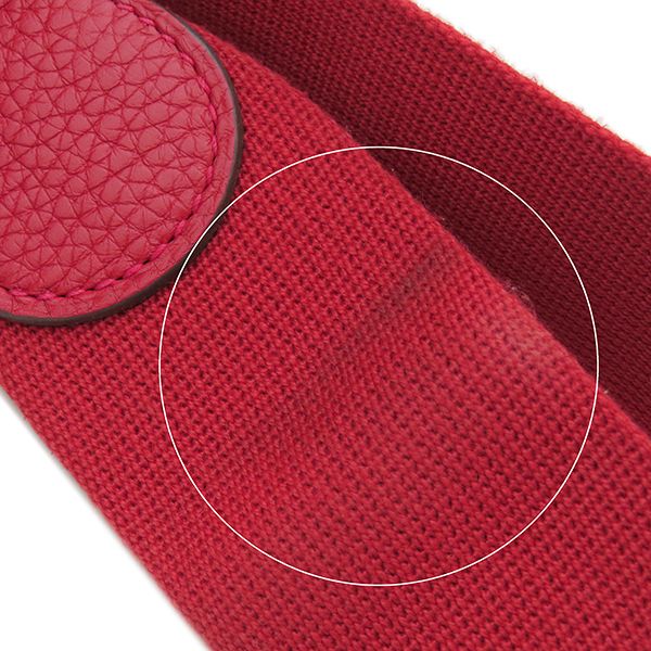 Hermes Shoulder Bag Evelyn 3 PM Taurillon Clemence Rouge Cazac Silver Hardware