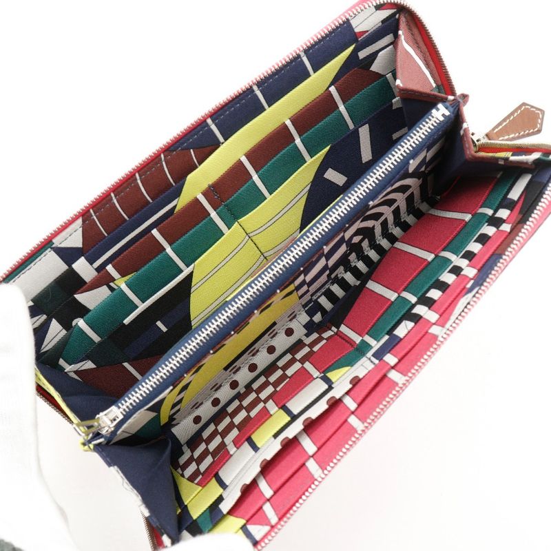 Hermes Azap Long Silk-in Vaux Epson Rose Mexico Pink A Women's Long Wallet