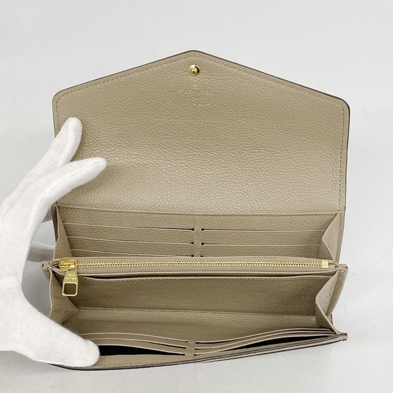 Louis Vuitton Long Wallet Monogram/empreinte Bicolor Portefeuille Sarah M81049