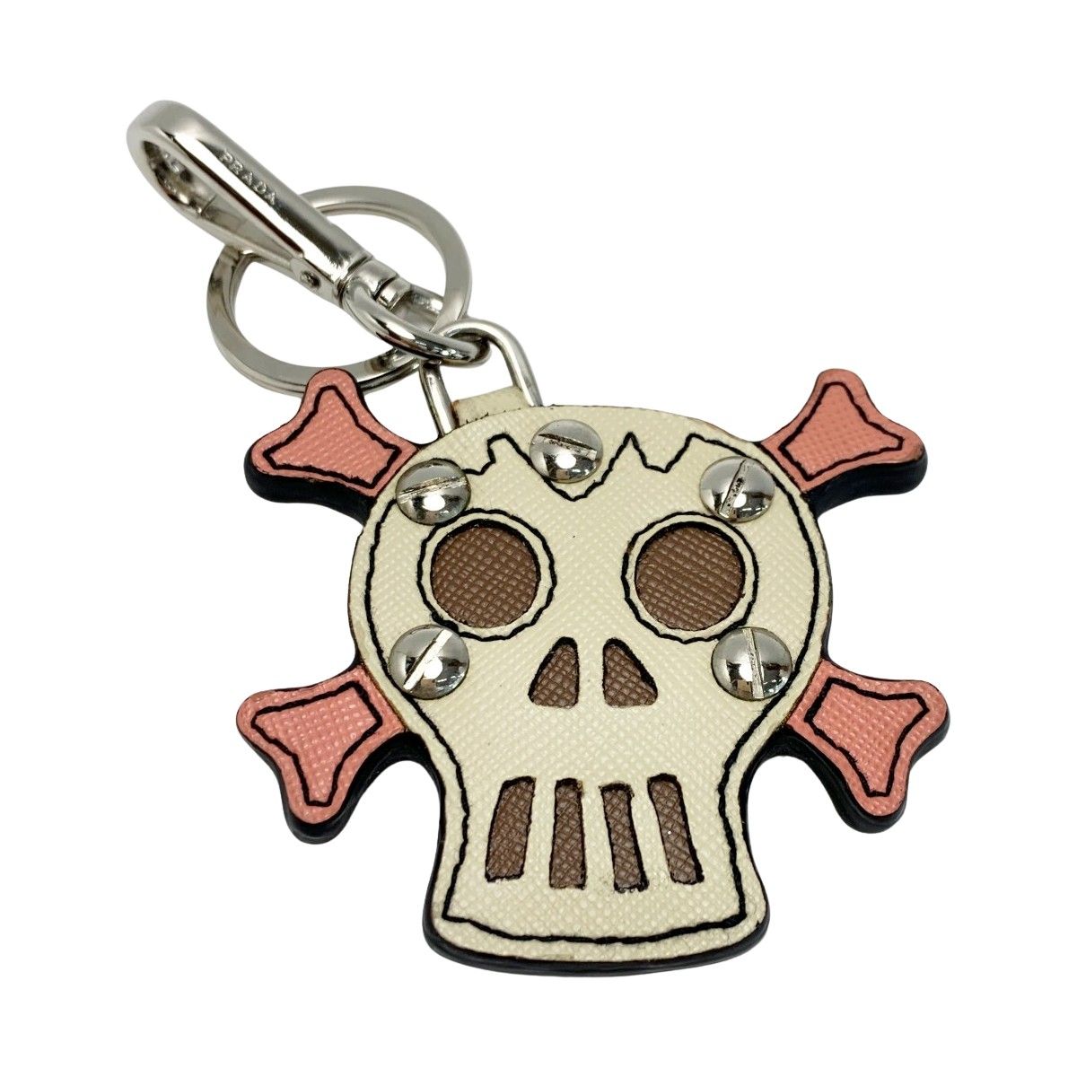 Prada Key Holder Skull Leather