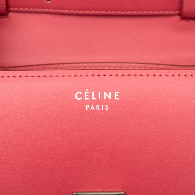 Celine Classic Box Small Pink Leather Women's Celine