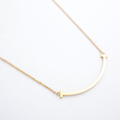 Tiffany & Co Necklace T-smile Small 18K Pink Gold Pink Gold Ladies