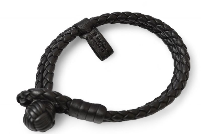 Bottega Veneta Bracelet Bangle Bottega Veneta Intrecciato Double Black S Size