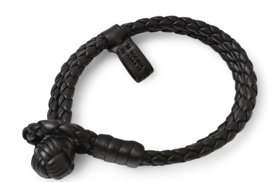 Bottega Veneta Bracelet Bangle Bottega Veneta Intrecciato Double Black S Size