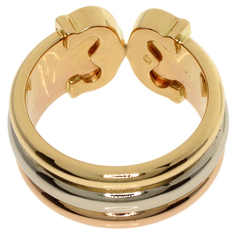 Cartier 2cring LM #50 Ring 18K Yellow Gold 18K White Gold 18K Pink Gold Ladies