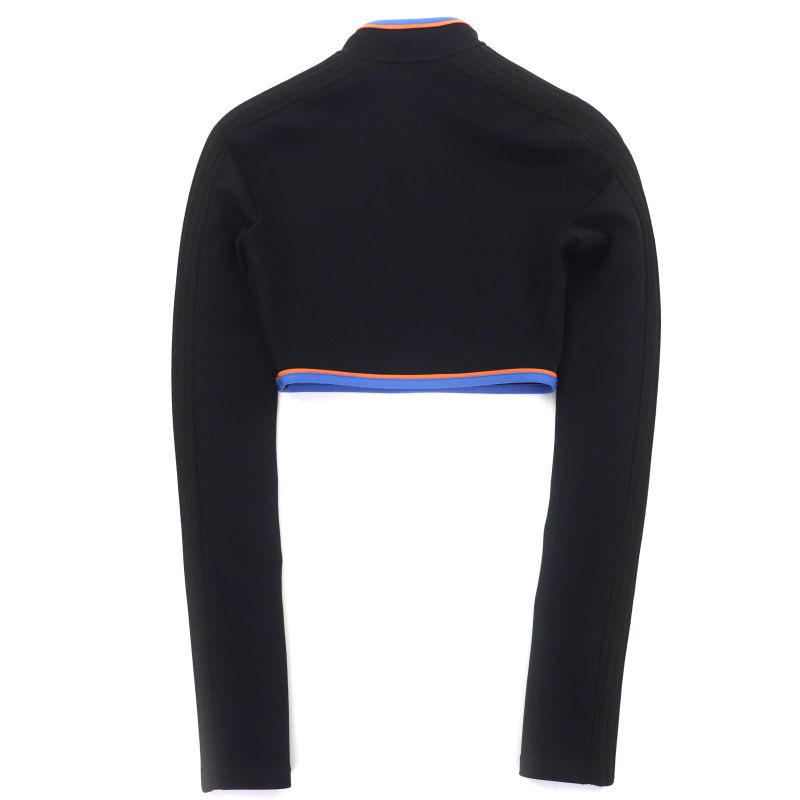 Louis Vuitton 23SS Vivid Trim Long Sleeve Top Cropped Top Black 34 Made In