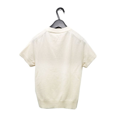 Hermes Short Sleeve Knit White Size 36 Cashmere Short Sleeve Women's