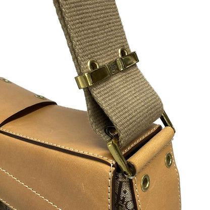 Dior/christian Dior Handbag Street Chic Dark Brown And Beige Leather