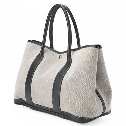Hermes Garden Party PM Tote Bag Tote Negonda X Canvas Gray (silver Hardware)