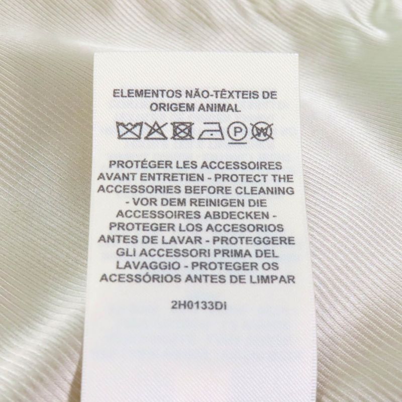 Hermes 22AW 2h0133di Wool Silk Blend Leather Zip Raglan Sleeve Mosaic Coat