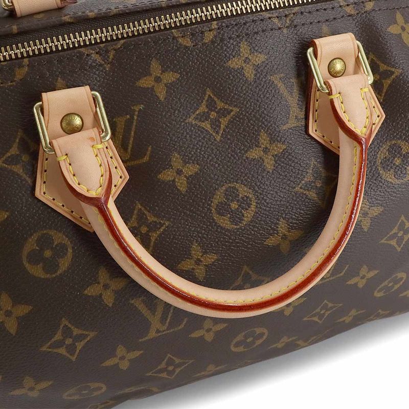 Louis Vuitton Monogram Speedy 35 Hand Bag Brown M41524 Gold Hardware Speedy 35