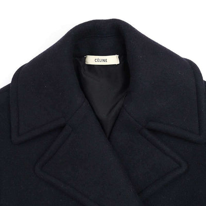 Celine by Phoebe Philo 15aw Melton Wool Short P Coat Navy 34