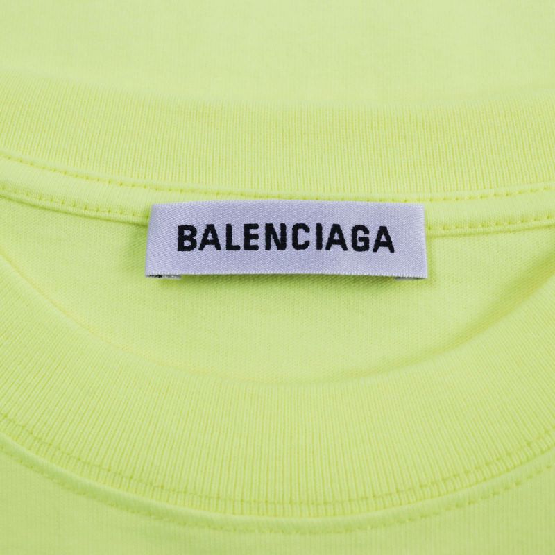 20SS Balenciaga 612965 Crew Tee Printed Crew Neck Short Sleeve T-shirt Cut And