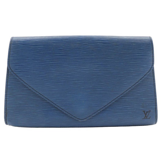 Louis Vuitton Art Deco Second Bag M52635 Epi Leather Toledo Blue Ladies Clutch
