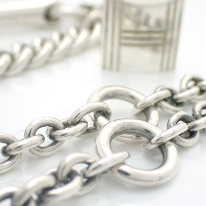 Hermes Cadena SV Necklace Ag925 Vintage Hermes Silver Box Padlock Bar