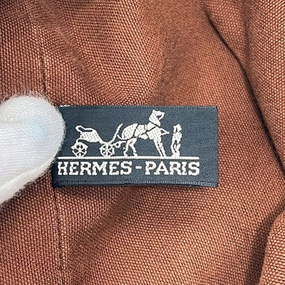 Hermes Drawstring Backpack Porochon Mimir PM Brown Excellent Condition Cotton