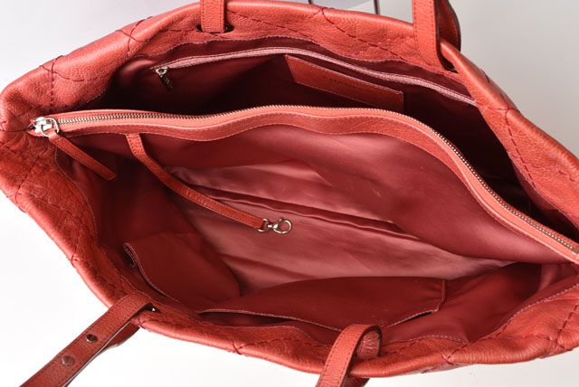 Chanel Shoulder Bag Tote Bag Chanel Quilted Leather Dark Pink Silver