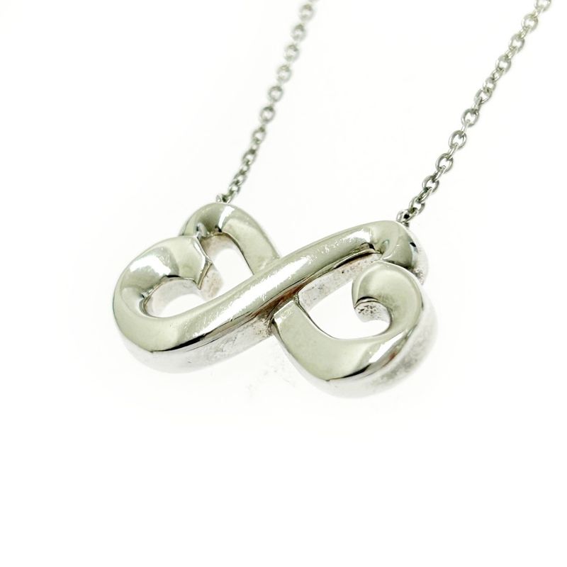 Tiffany & Co Silver Double Loving Heart Necklace 4.4g 925 Engraved 460479