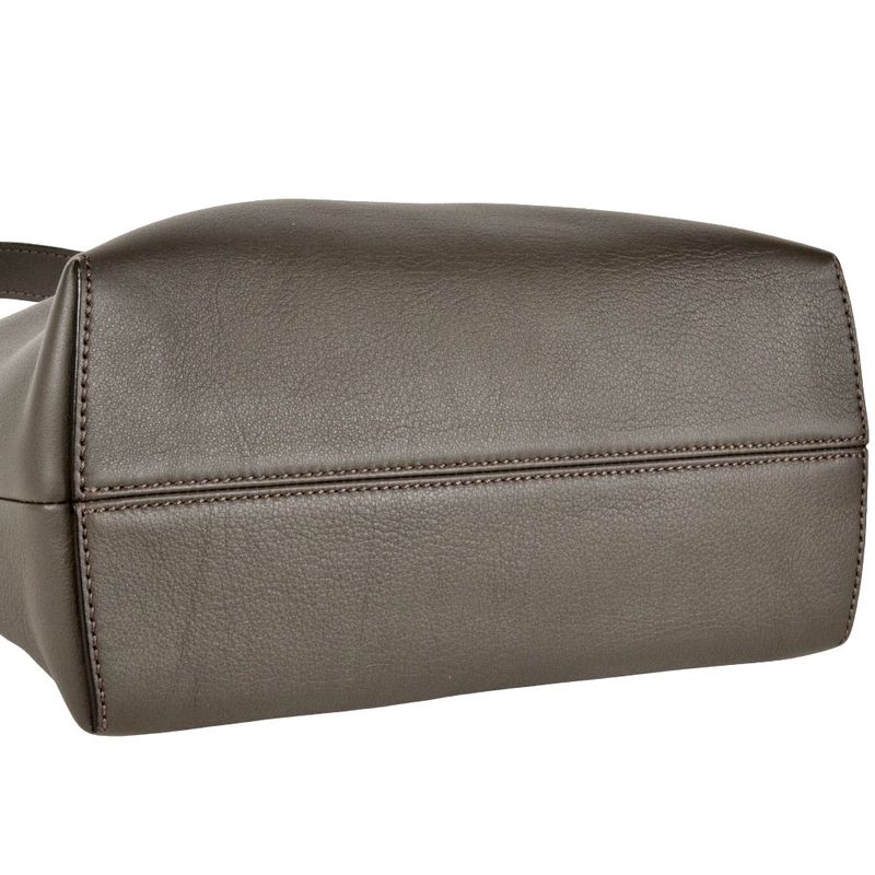 Fendi By The Way Medium Handbag Leather 8bl124 Gray Shoulder Strap