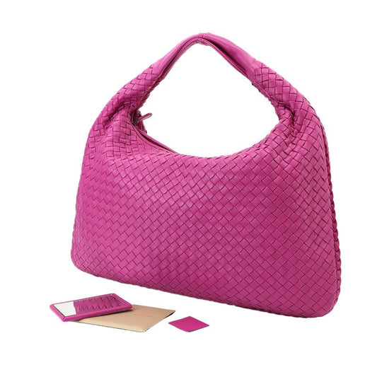 Bottega Veneta Intrecciato Hobo Shoulder Bag Leather Pink 90296692