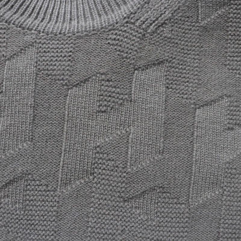 Hermes 23AW 3h2617d4 100% Wool H Motif Crewneck Long Sleeve Jacquard Knit Brown
