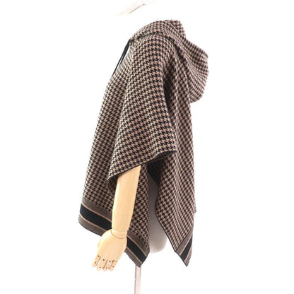 Christian DIOR 024c12am035 Hooded Staggered Logo Design Cashmere Cape Poncho