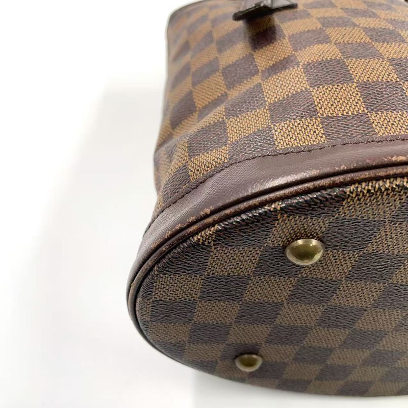 Louis Vuitton Marais Damier Ebene Damier Ebene Leather × PVC Brown Tote Bag
