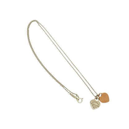 Tiffany & Co Return To Double Heart Silver 925 Metal Necklace