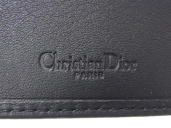 Christian Dior Leather Bifold Wallet Coin Purse Black Fp1186