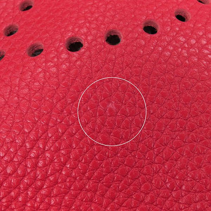 Hermes Shoulder Bag Evelyn 3 PM Taurillon Clemence Rouge Cazac Silver Hardware